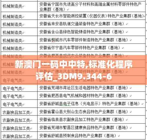 新澳门一码中中特,标准化程序评估_3DM9.344-6