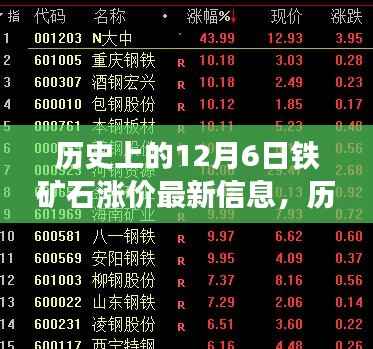 历史上的铁矿石涨价趋势,揭秘12月6日的最新信息及其影响分析