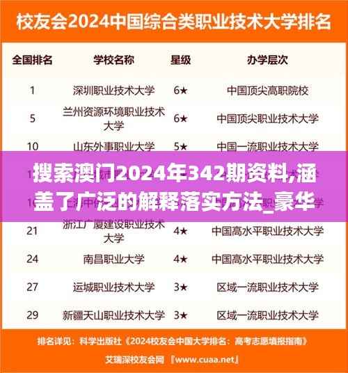 搜索澳门2024年342期资料,涵盖了广泛的解释落实方法_豪华款3.146