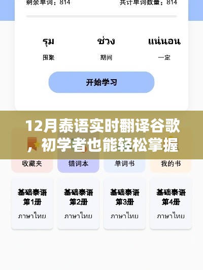 12月泰语实时翻译谷歌,使用指南,初学者也能轻松掌握!