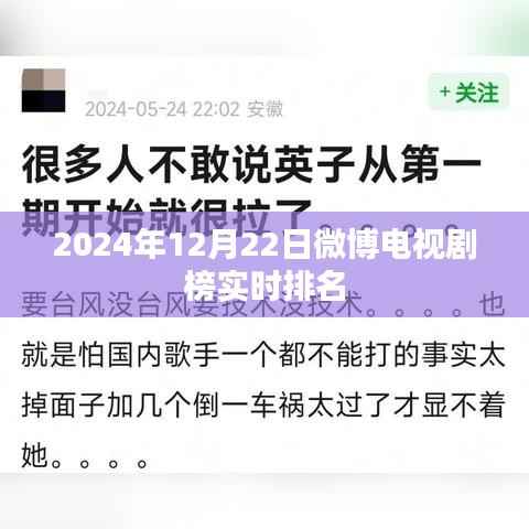 微博电视剧榜实时排名(2024年12月22日)