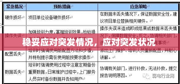 稳妥应对突发情况,应对突发状况